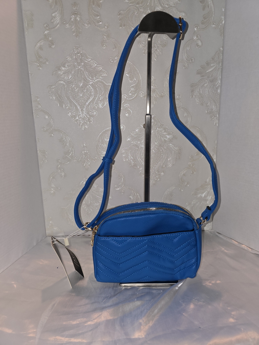 Blue Quilted Crossbody Bag - Women